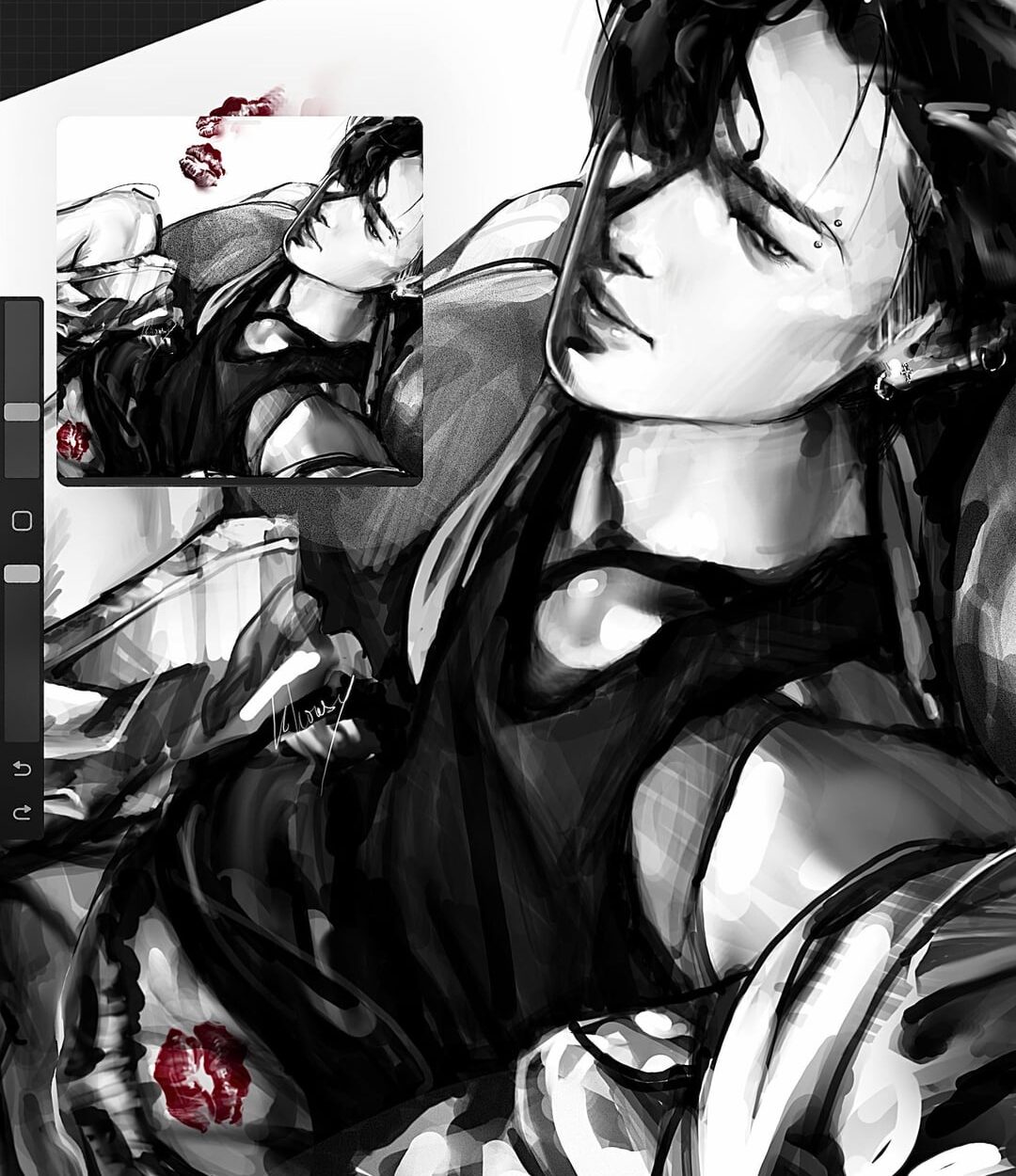 I drew Ni-ki’s alleged kiss mark tattoo