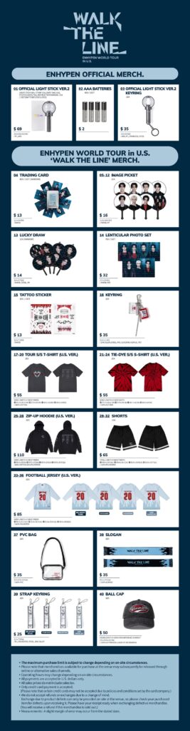 250803 On-Site Sales of Merchandise for “ENHYPEN WORLD TOUR ‘WALK THE LINE’ IN U.S.”
