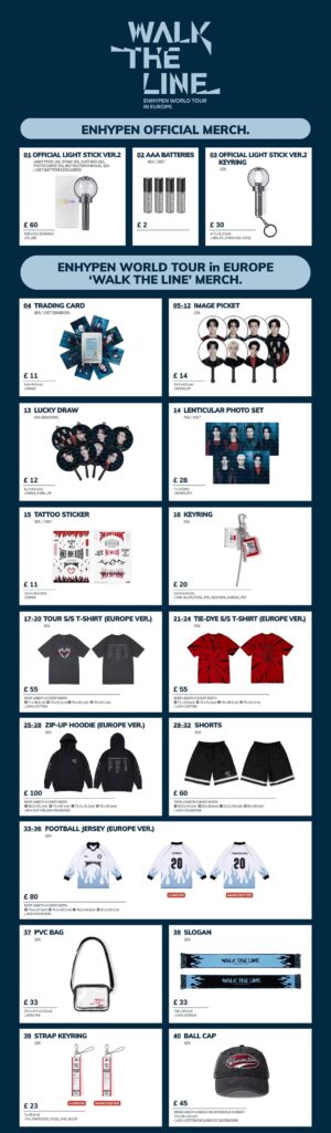 250818 On-Site Sales of “ENHYPEN WORLD TOUR ‘WALK THE LINE’ IN EUROPE” (UK)