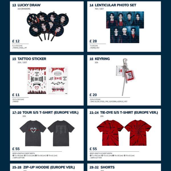 250818 On-Site Sales of “ENHYPEN WORLD TOUR ‘WALK THE LINE’ IN EUROPE” (UK)