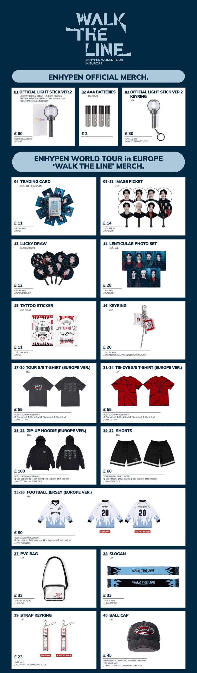 250818 On-Site Sales of “ENHYPEN WORLD TOUR ‘WALK THE LINE’ IN EUROPE” (UK)