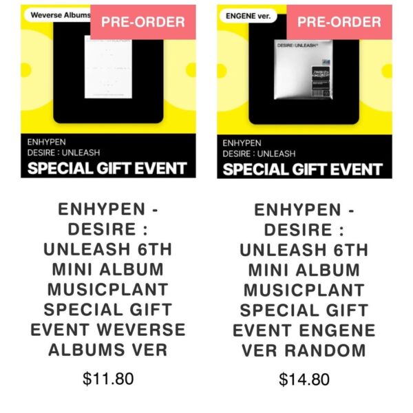 Different pre-order album versions?