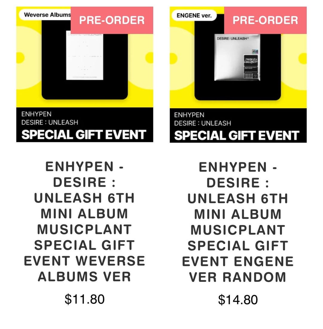 Different pre-order album versions?