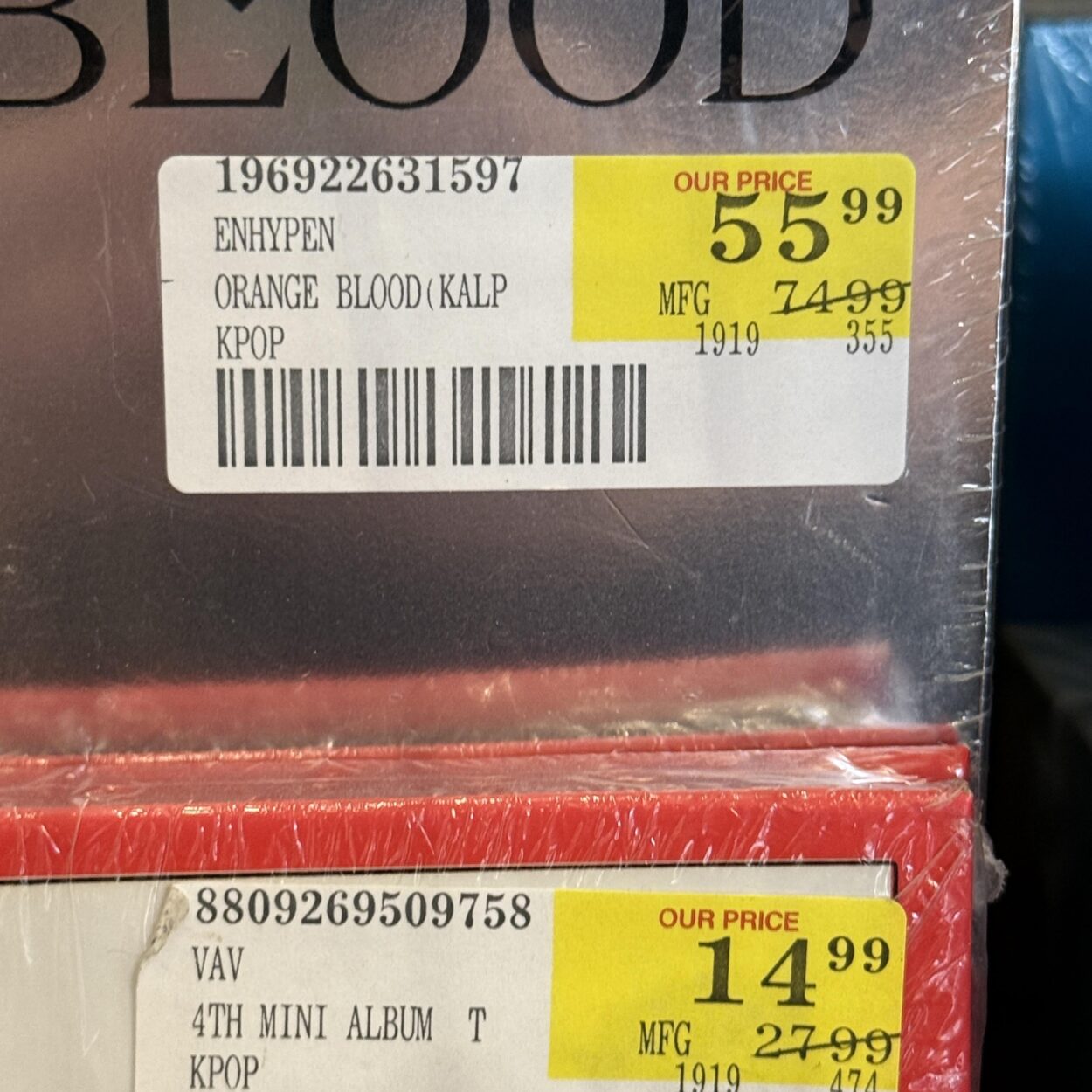 FYE charging double to triple the price of Orange Blood at literally any other retailer