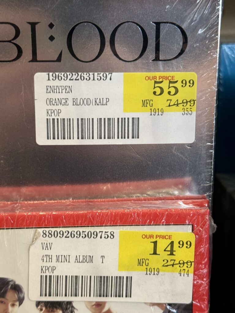 FYE charging double to triple the price of Orange Blood at literally any other retailer