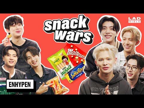 250908 K-Pop Stars ENHYPEN Try British Snacks For The First Time | Snack Wars