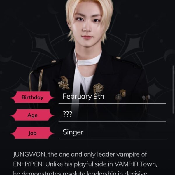 250915 ENHYPEN WORLD: ETERNAL MOMENT MEMBERS & VAMKIDZ characters’ descriptions