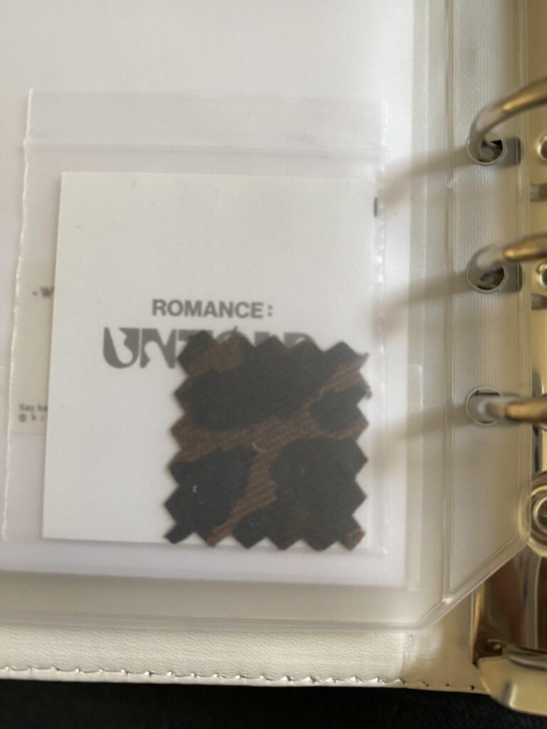Romance Untold fabric piece