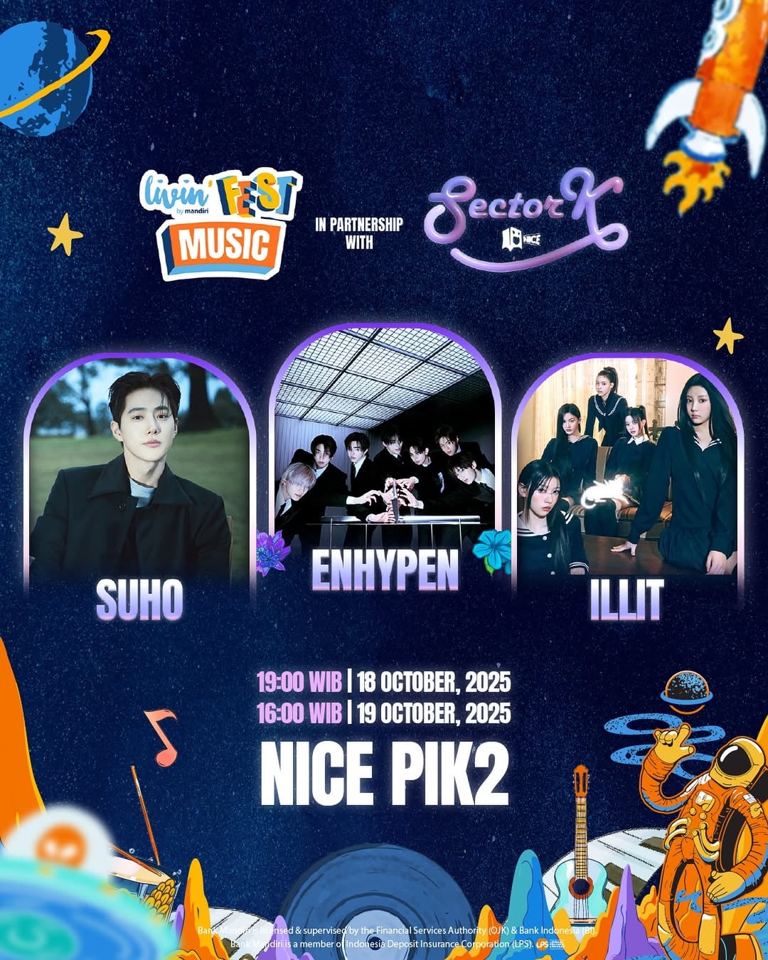 250917 ENHYPEN is part of the lineup for 'Livin' Fest 2025' taking place at NICE PIK2 Jakarta on October 18-19