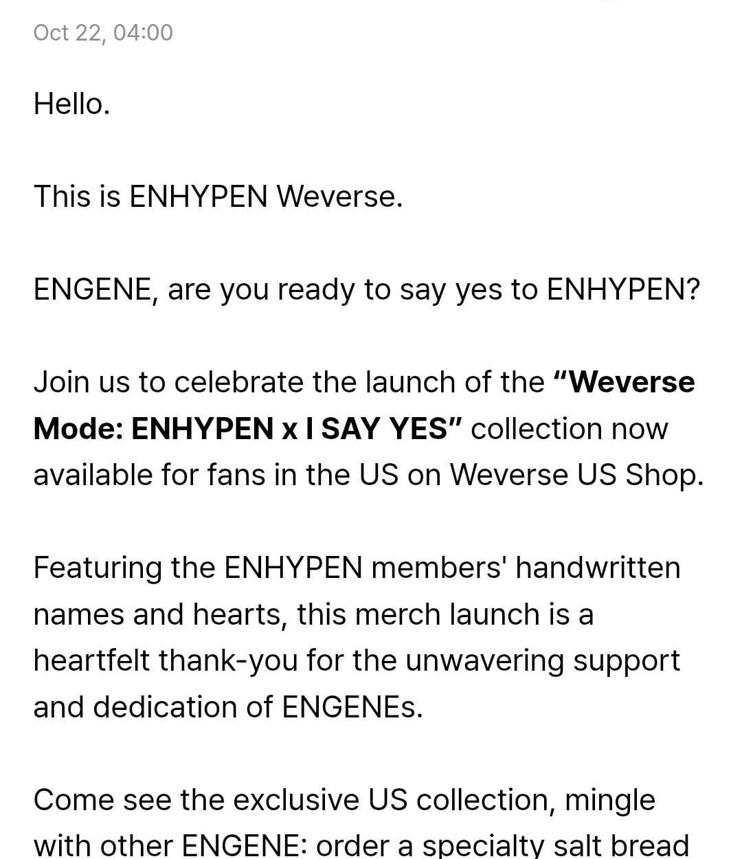 251022 [NOTICE] Weverse Mode: ENHYPEN x I SAY YES Launch Event in Los Angeles