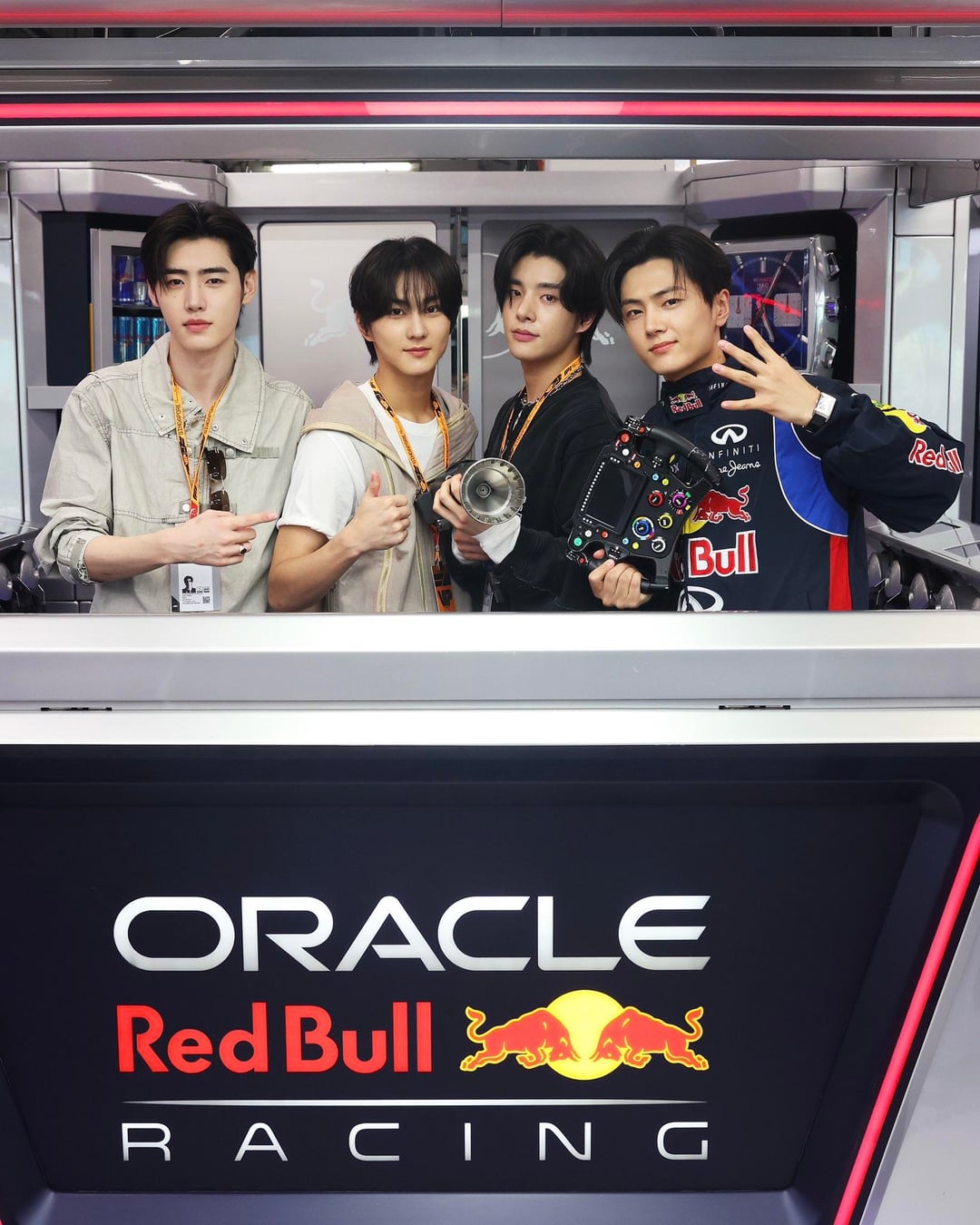 251002 redbullracing Instagram Update with Jungwon, Jay, Jake & Sunghoon