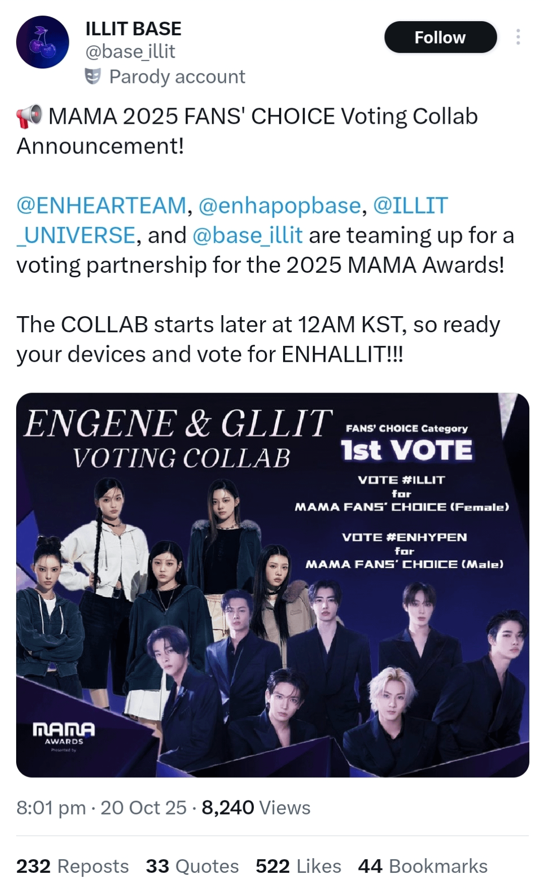 The Engene and Gllit Collab is finally official for Round 1 (Bonsang)