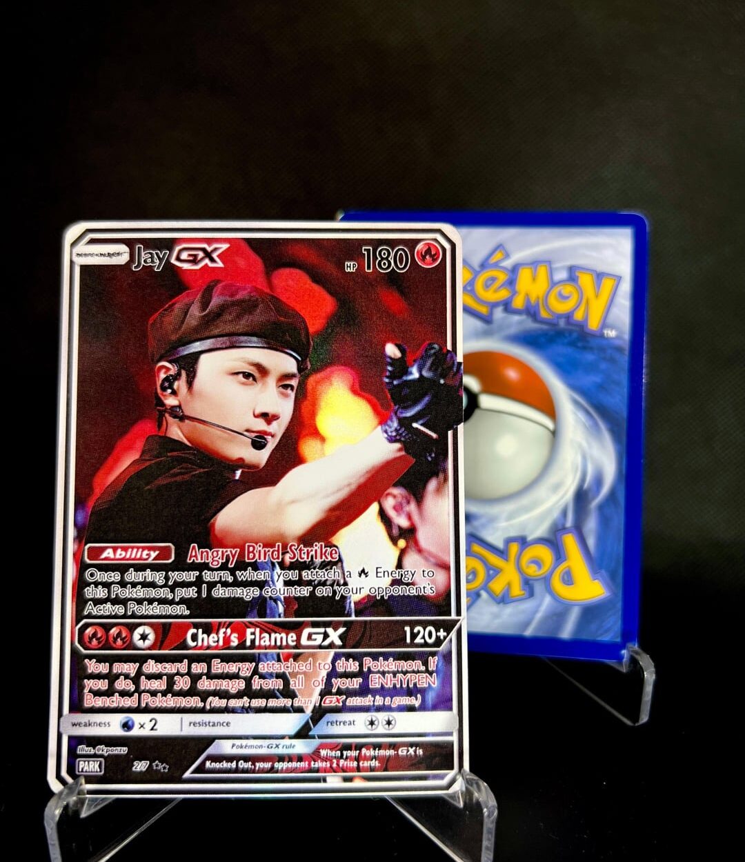 Just made a set of Holographic ENHYPEN GX Pokèmon Photocards based on their Bad Desire (With or Without You) era! 7️⃣🤞🏽