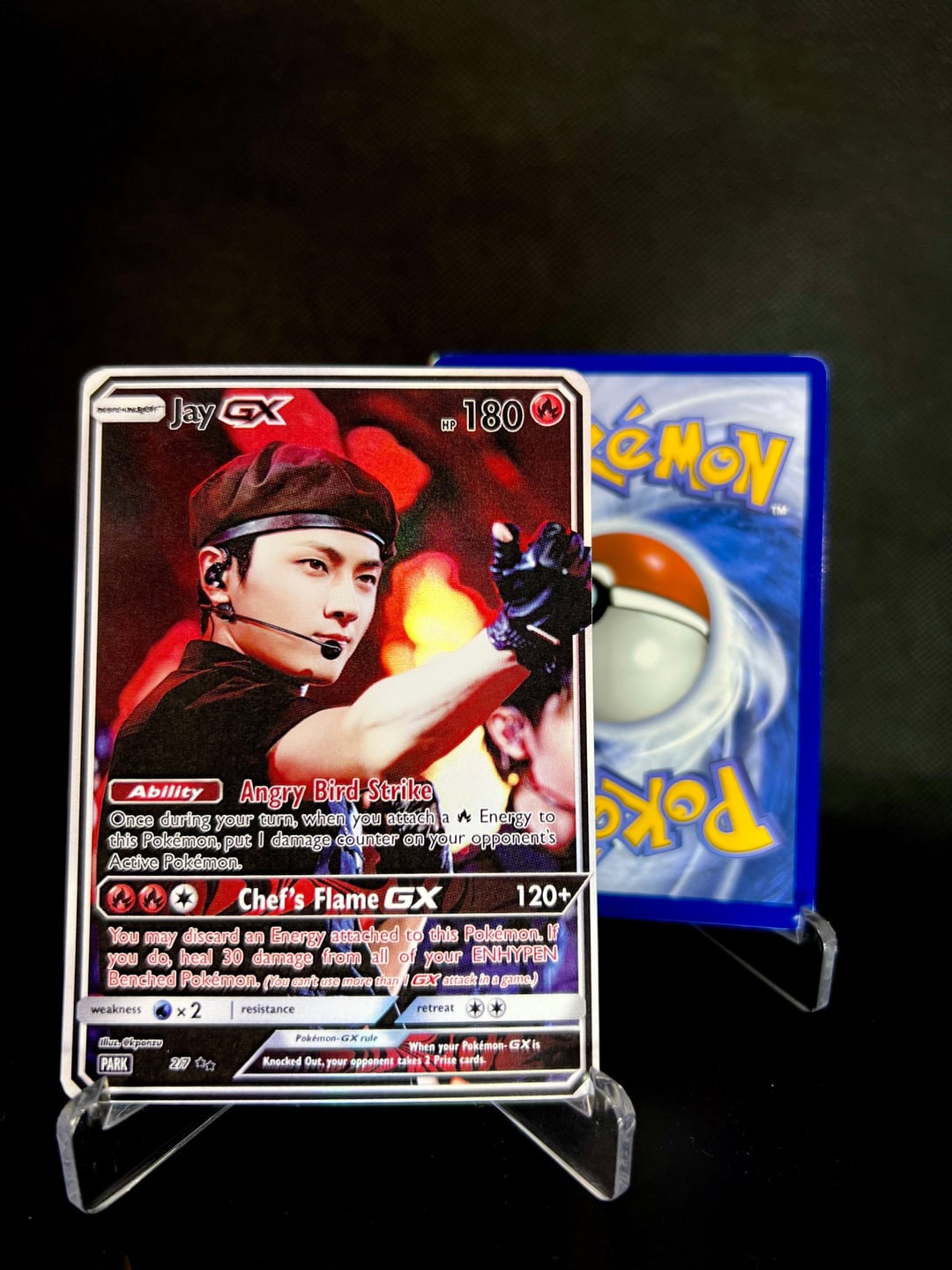 Just made a set of Holographic ENHYPEN GX Pokèmon Photocards based on their Bad Desire (With or Without You) era! 7️⃣🤞🏽