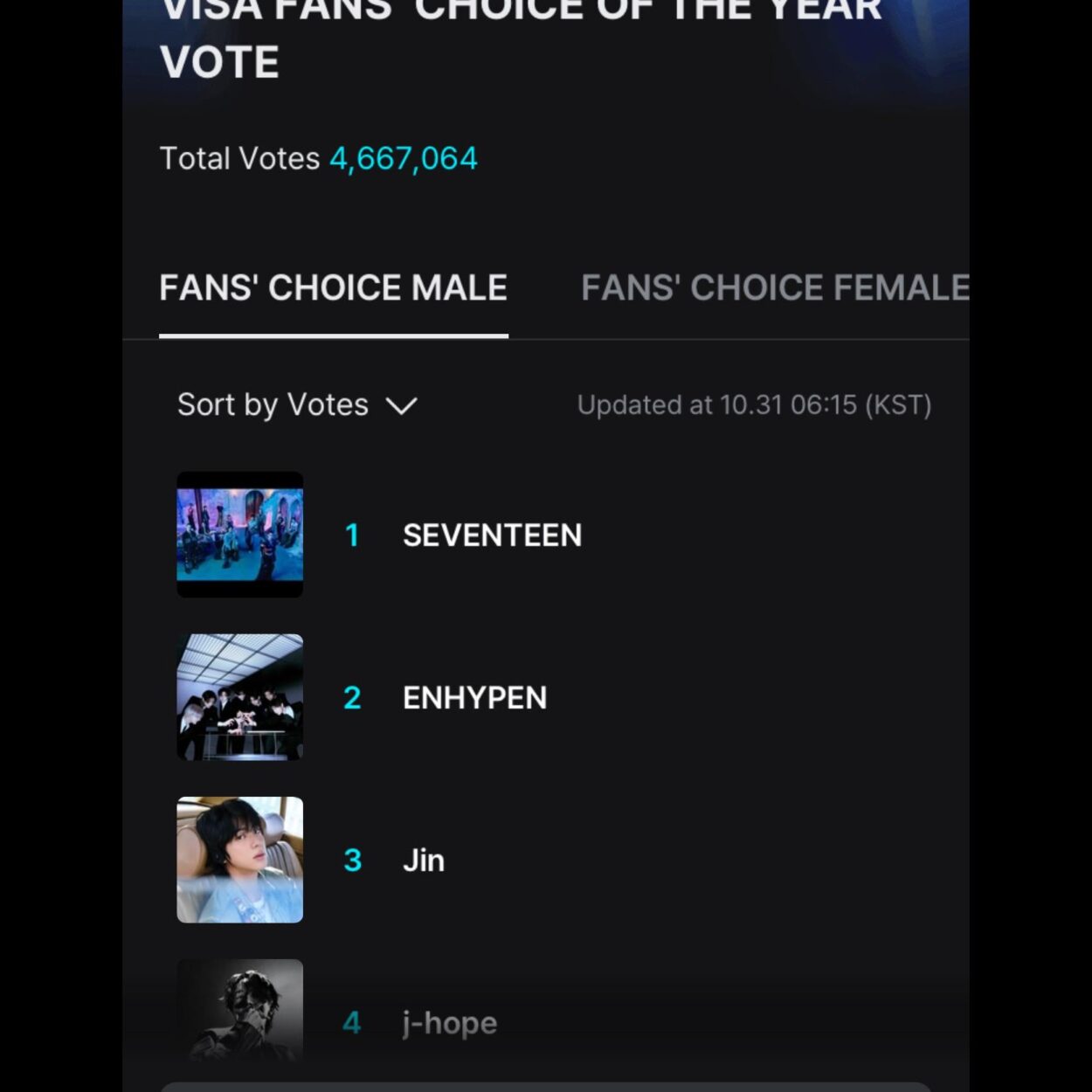 Vote for Enhypen on mnet+ NOW