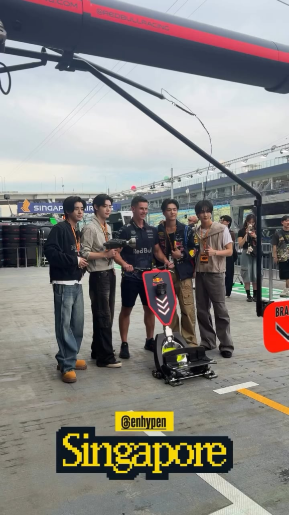 251002 redbullracing Instagram Stories update with Jungwon, Jay, Jake & Sunghoon (2/2)