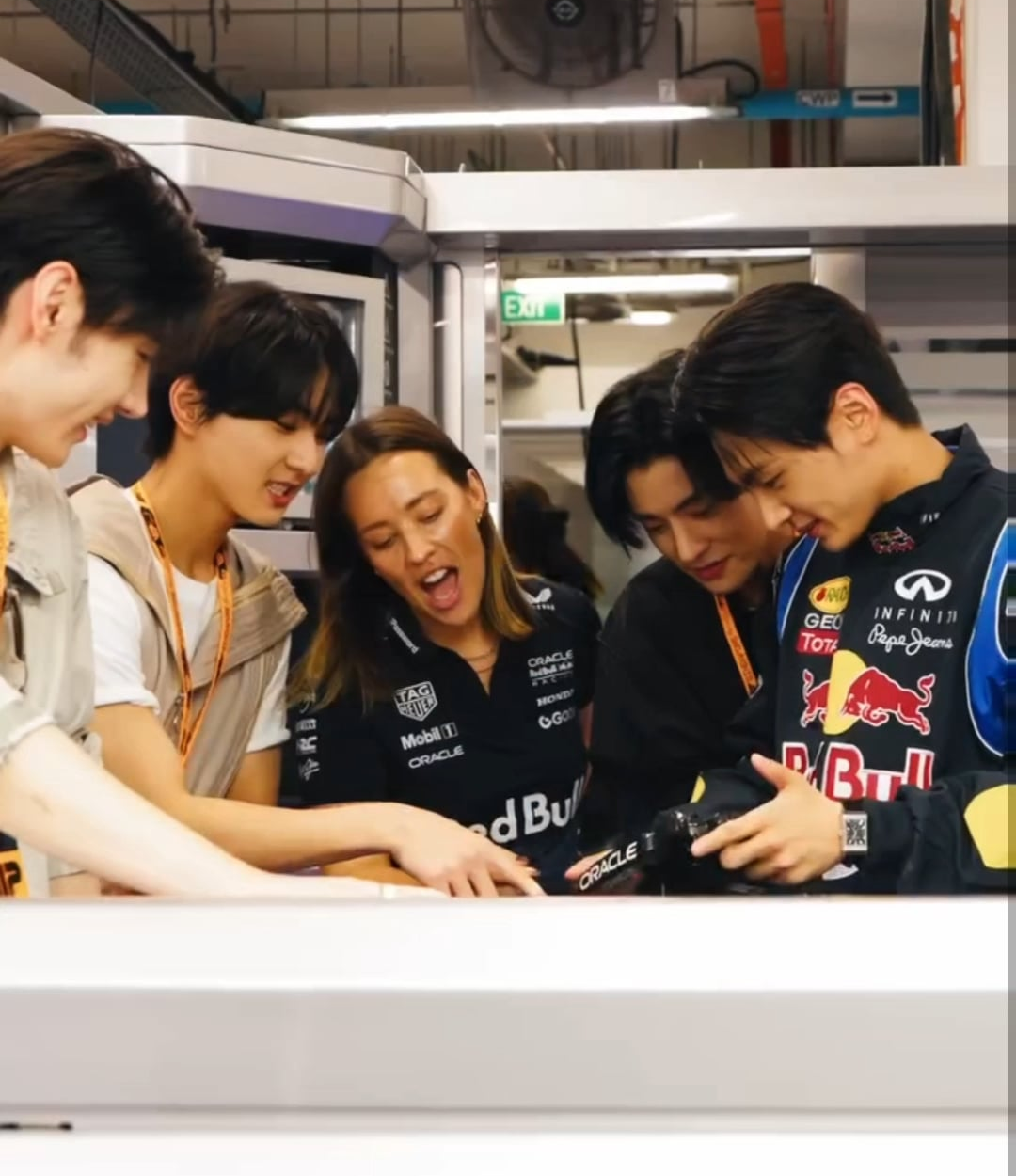 251003 f1paddockclub Instagram: Jay, Jungwon, Jake & Sunghoon with redbullracing