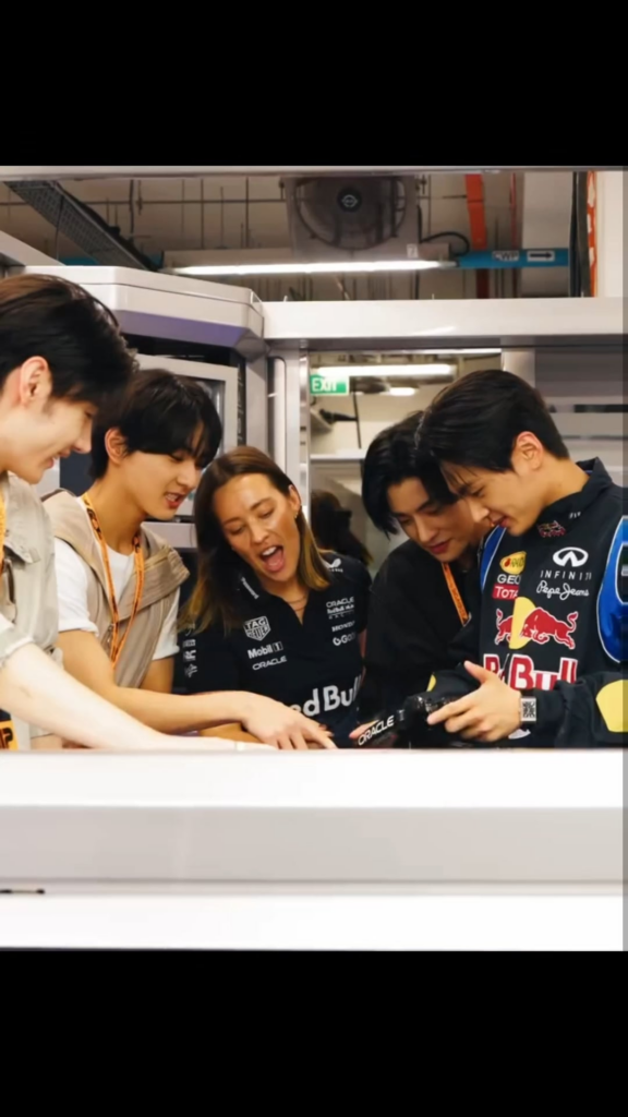 251003 f1paddockclub Instagram: Jay, Jungwon, Jake & Sunghoon with redbullracing