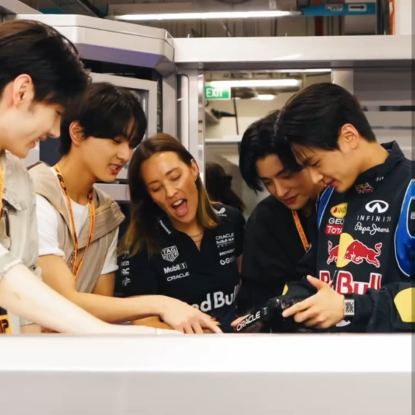 251003 f1paddockclub Instagram: Jay, Jungwon, Jake & Sunghoon with redbullracing