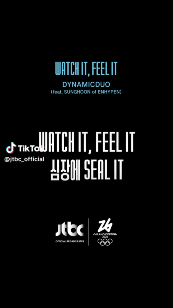 251029 JTBC TikTok: DynamicDuo ft. Sunghoon @ 2026 Milano Cortina Winter Olympics Brand Song