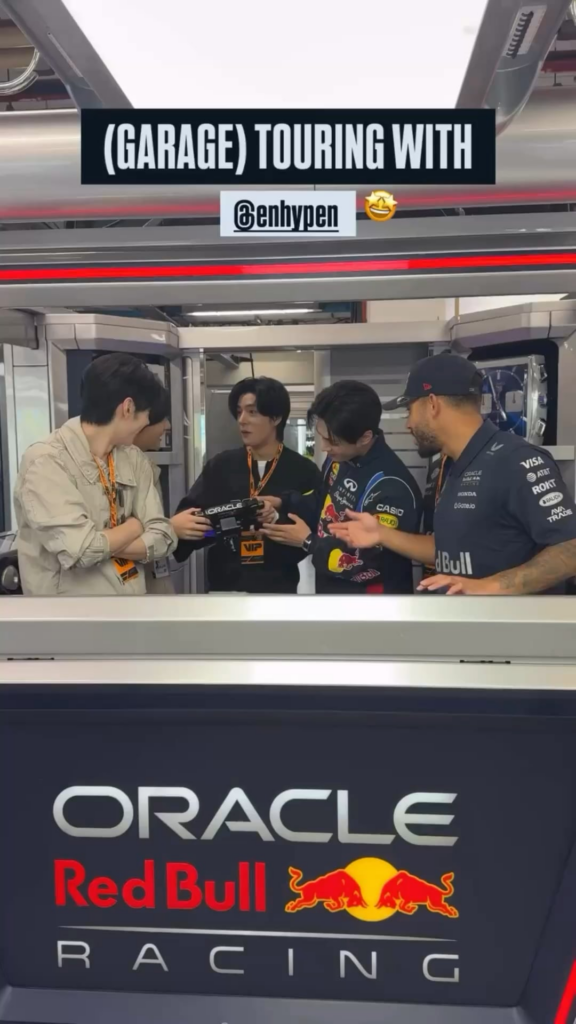 251002 redbullracing Instagram Stories update with Jungwon, Jay, Jake & Sunghoon (1/2)