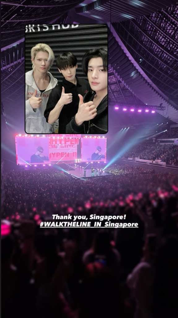 251005 ENHYPEN Instagram Story @ Walk The Line in Singapore Day 3