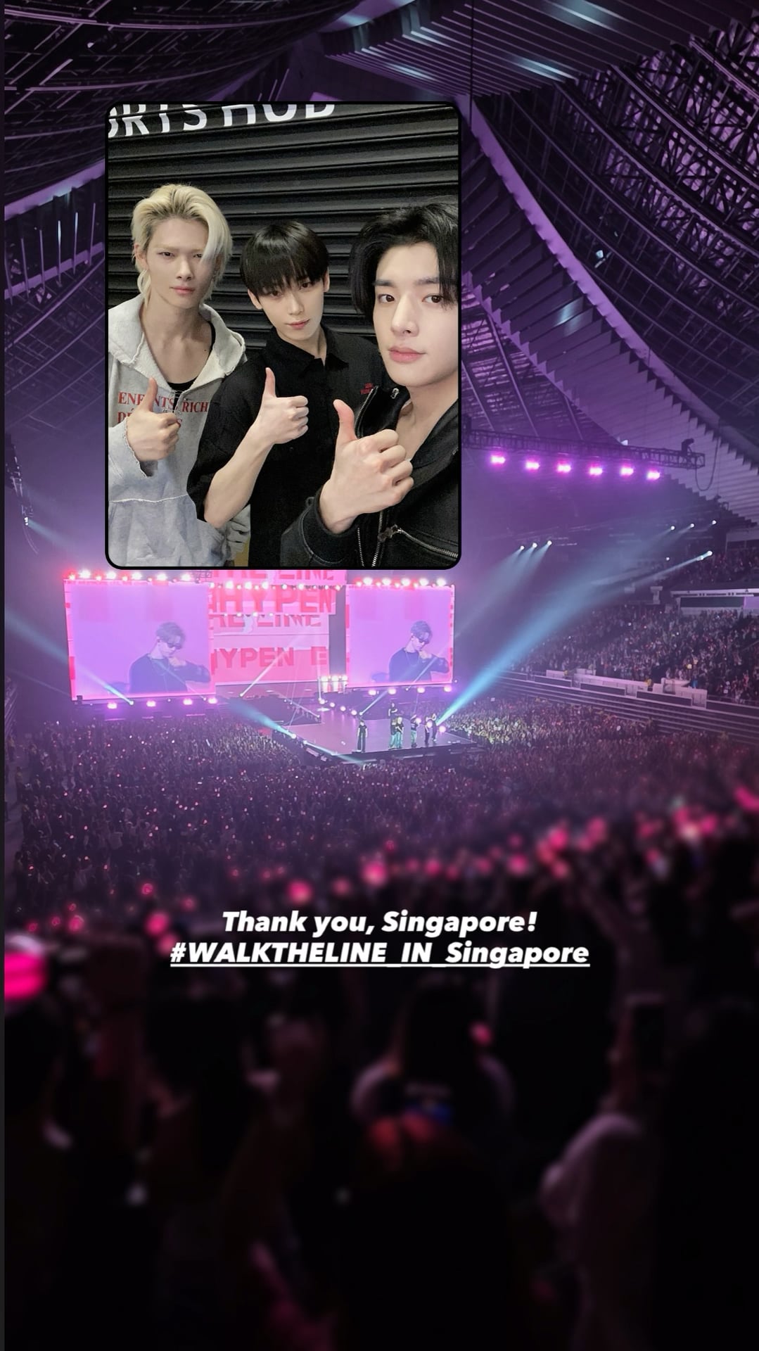 251005 ENHYPEN Instagram Story @ Walk The Line in Singapore Day 3