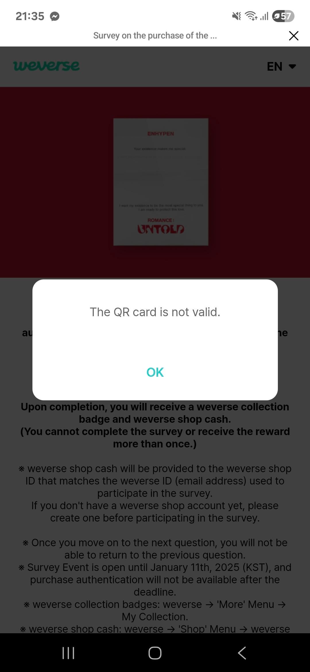 Weverse album question