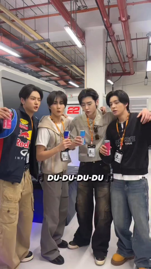 251003 redbullracing Instagram: Jay, Jungwon, Sunghoon & Jake with Max Verstappen