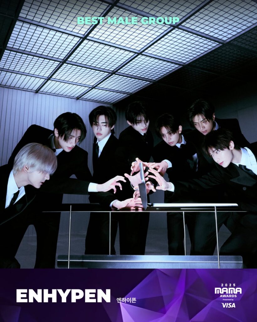 251016 ENHYPEN Nominations for MAMA 2025: BEST MALE GROUP, FANS' CHOICE MALE, VISA Album of the Year