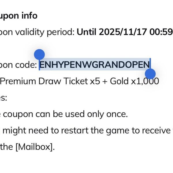Enhypen World Coupon