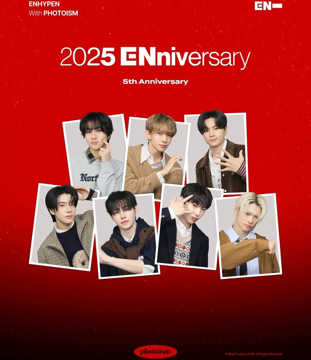 251122 ENHYPEN 5th Anniversary Photoism Frame Open