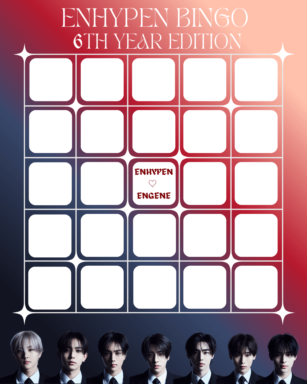 5th Anniversary Bingo: Your Predictions for ENHYPEN's 6th Year! [ENniversary 2025]🎉