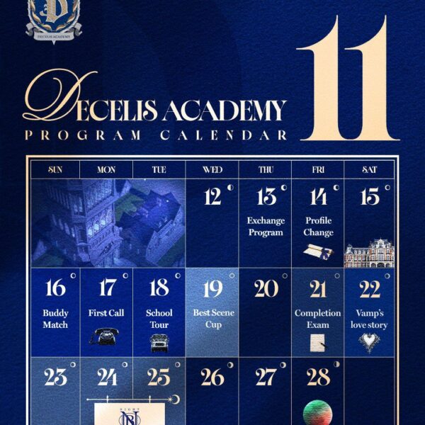 251115 DARK MOON VAMPS Twitter: Decelis Academy Schedule