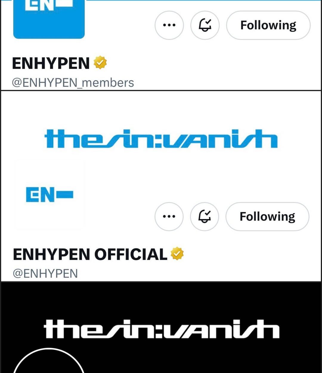 ENHYPEN SNS layouts have been updated for THE SIN: VANISH
