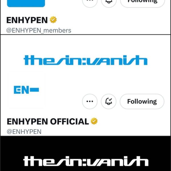 ENHYPEN SNS layouts have been updated for THE SIN: VANISH