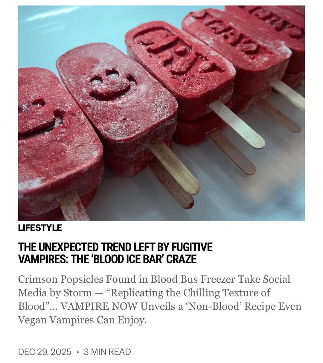 251229 Vampire Now added 2 new articles to the lifestyle section of their website