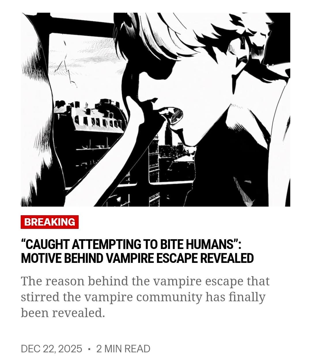 251222 Vampire Now Published 3 new articles