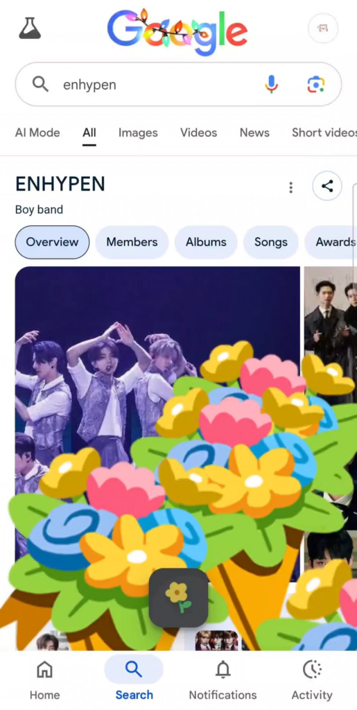 Something special for Enhypen MAMA win on Google!