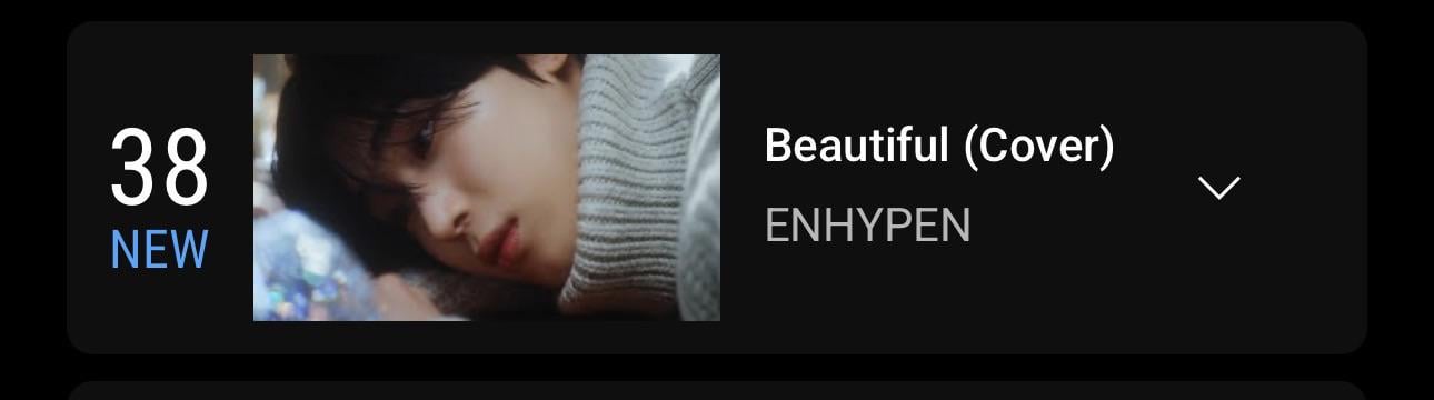 251220 Beautiful cover by ENHYPEN’s Sunoo ranks 38 in YouTube South Korea daily music charts on dec 18