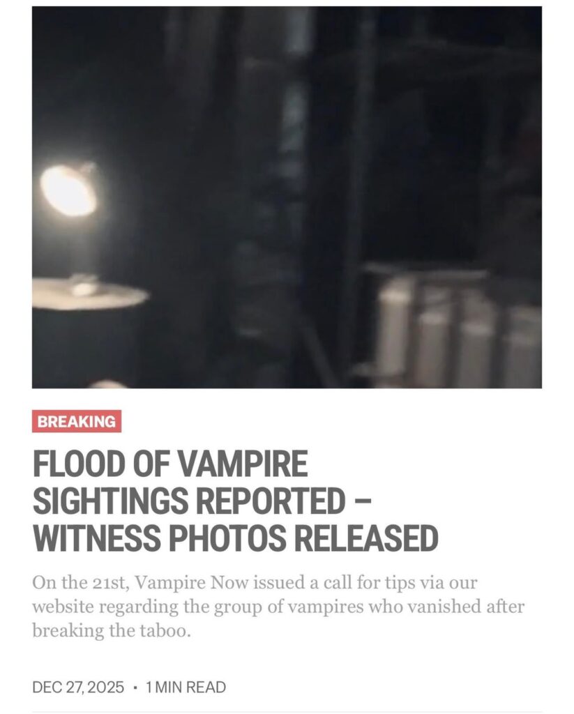 251227 Vampire Now added a new article to their website