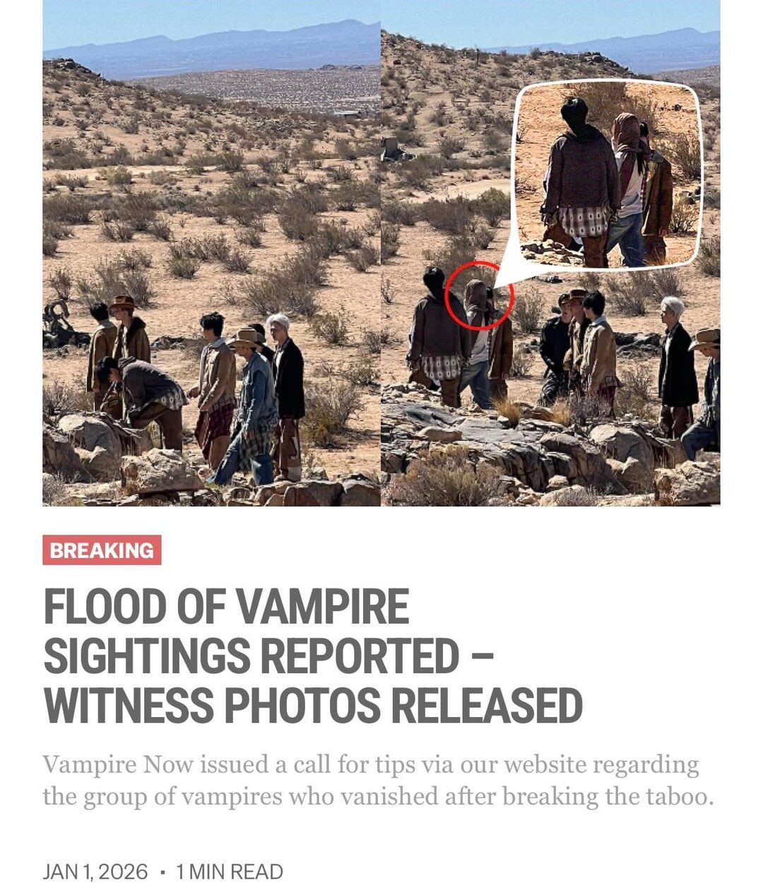 260101 Vampire Now added a new article to the main page of their website