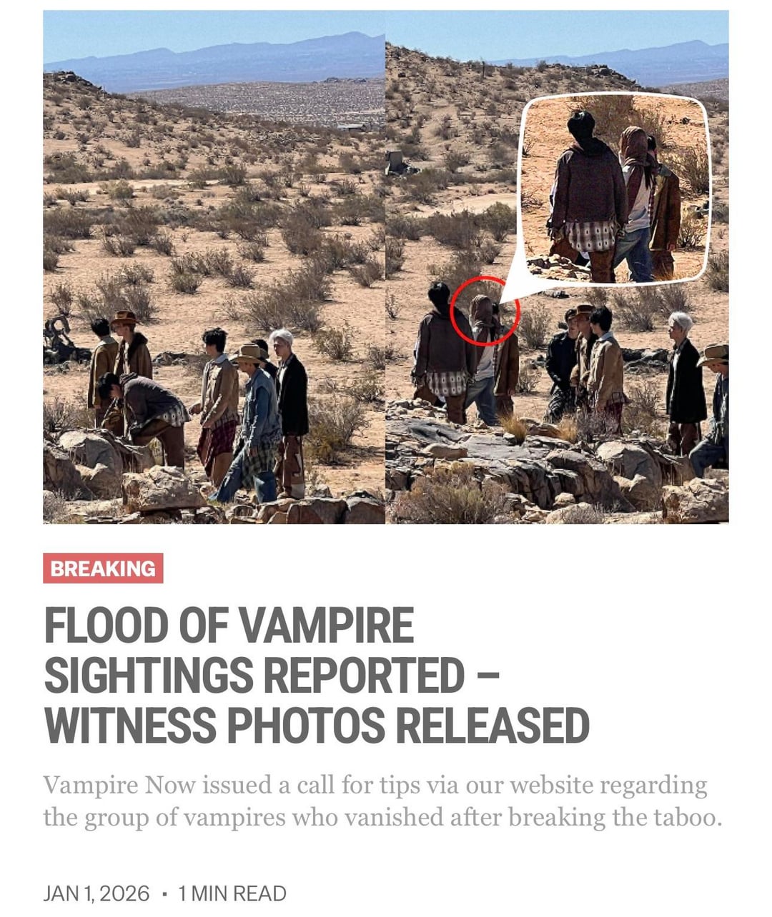 260101 Vampire Now added a new article to the main page of their website