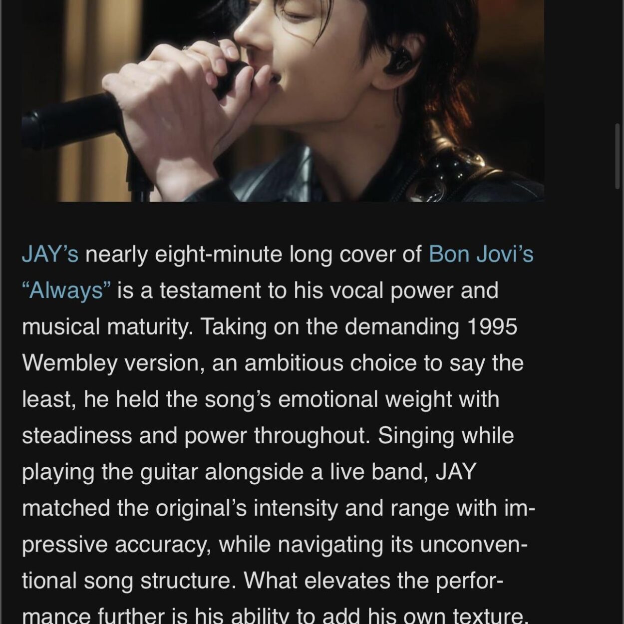 251227 ‘Always’ cover by ENHYPEN’s Jay ranks 2nd at Genius Korea Chart Best K-Pop Vocal Performances of 2025