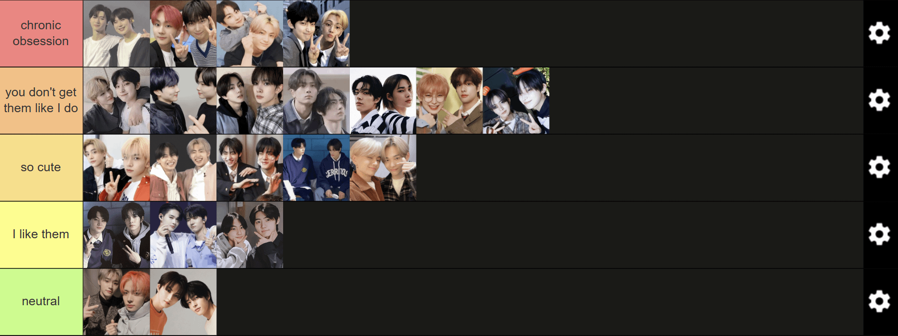 ENHYPEN DUOS TIER LIST