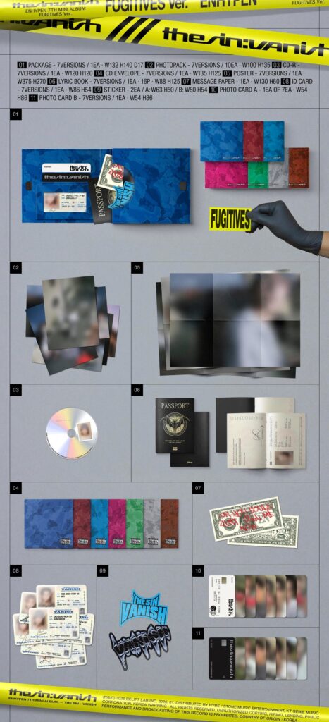 251215 ENHYPEN ‘THE SIN : VANISH (FUGITIVES Ver.)’ Pre-sale & Packaging Info