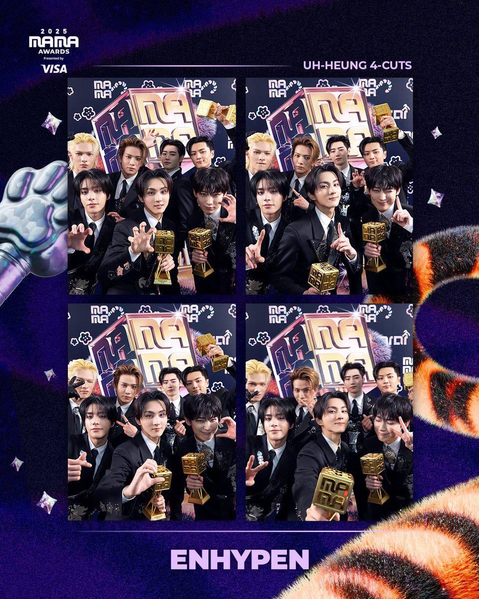 251209 MAMA AWARDS Twitter Update With ENHYPEN - 2025 MAMA AWARDS UH-HEUNG 4-CUTS Photo
