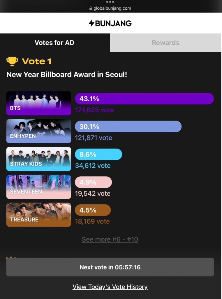 Seoul billboard vote!