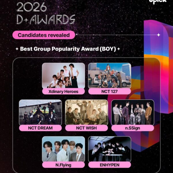 251218 ENHYPEN has been nominated for the Best Group Popularity Award at the 2026 D’AWARDS