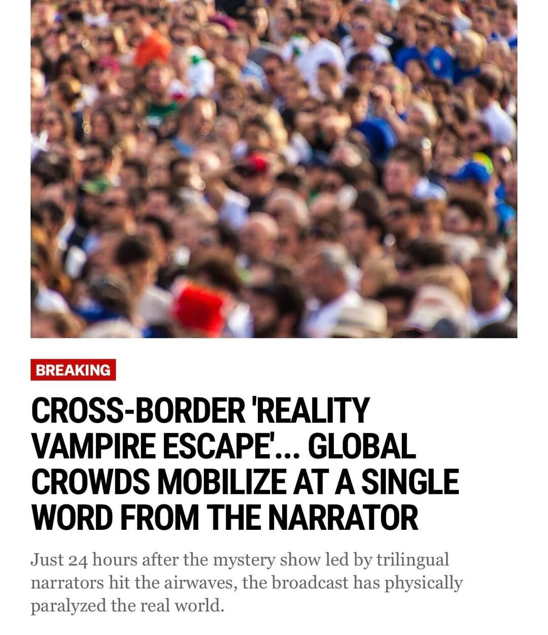 260118 Vampire Now added a new article to the Breaking section of their website